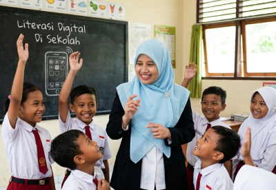 DOSEN PENDIDIKAN BAHASA INDONESIA GELAR PENDAMPINGAN LITERASI DIGITAL DI SEKOLAH