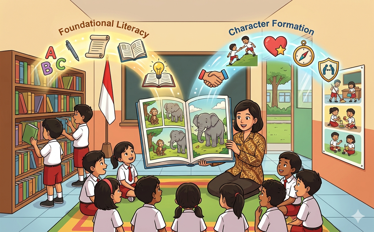 Pembelajaran Sastra Di Sekolah Dasar Sebagai Fondasi Literasi Dan Pembentukan Karakter